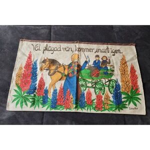 Vintage wall hanging  Lini of sweden  scandinavian  70s Desing by Lena R-r